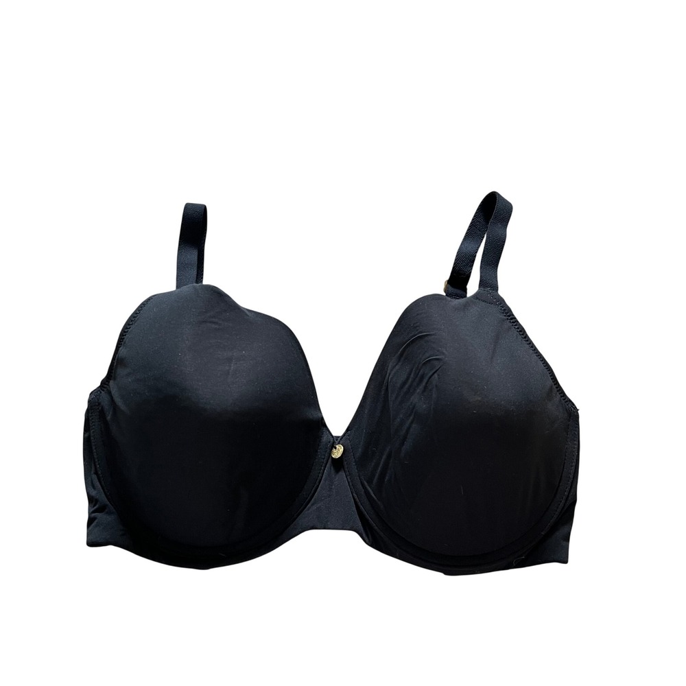 Natori Pure Luxury Full Brief Bra Black 34DD Underwire 736096